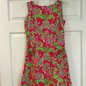Lilly Pulitzer Pink Sleeveless Sundress Crew Neck